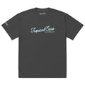Oversized Tropical Seas Printed Faded T-shirt