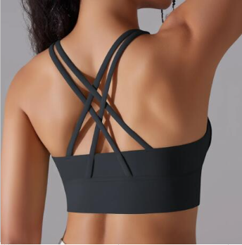 Criss Cross High Impact Sports Bra for Women (One Piece)