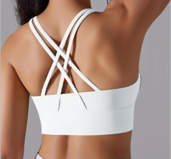 Criss Cross High Impact Sports Bra for Women (One Piece)